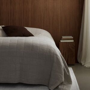Quilted Bedspread Grey King NEW